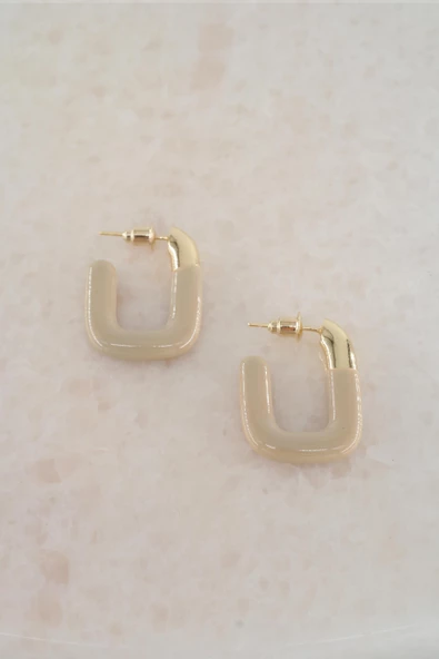 Kadın Vip Seri Dikdörtgen Model Mineli Küpe Seti ürün görseli