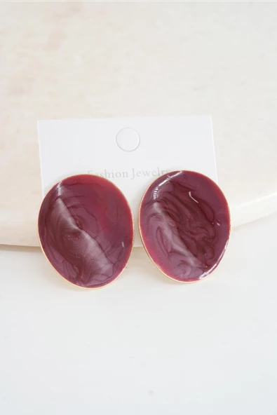 Kadın Vip Seri Mineli Oval Model Küpe Seti ürün görseli