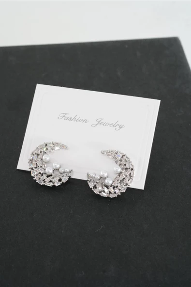 Kadın Vip Seri Baget Zirkon Taşlı  Küpe Seti ürün görseli