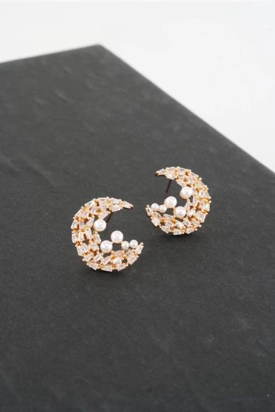 Kadın Vip Seri Baget Zirkon Taşlı  Küpe Seti - Resim 2