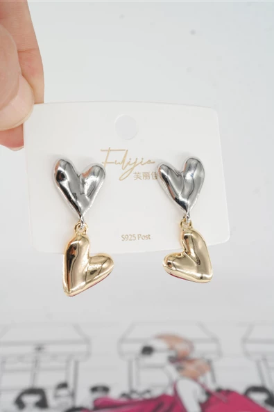 Kadın Vip Seri  Gümüş Klipsli Anti alerjenik Küpe  STL003 ürün görseli