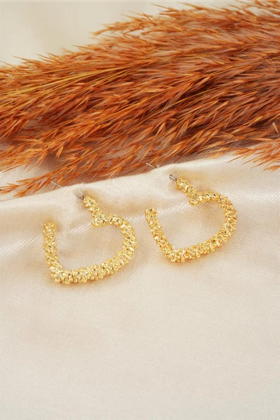 Kadın Büyük Kalp Figürlü Küpe ürün görseli