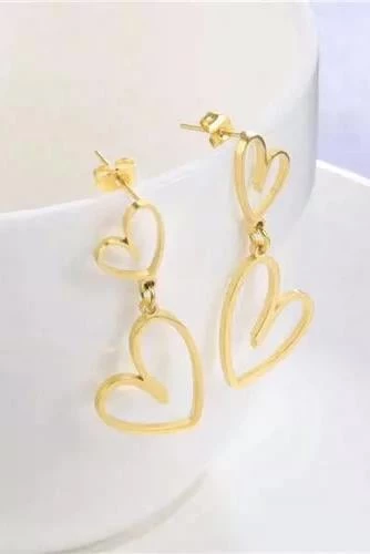 Kadın Özel Tasarım Kalp Figürlü Küpe 002 - Resim 3