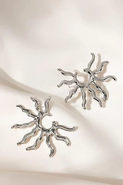 Kadın Özel Tasarım Güneş Figürlü Küpe 001 - Resim 2