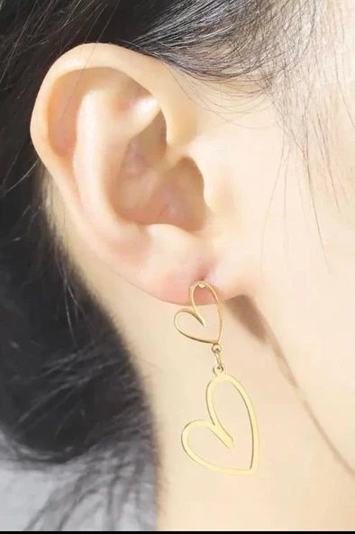 Kadın Özel Tasarım Kalp Figürlü Küpe 002 - Resim 4