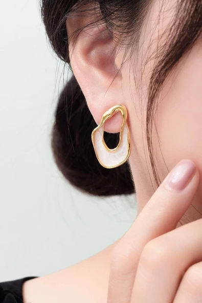 Kadın Özel Tasarım Mineli 3 cm Küpe 0001 ürün görseli