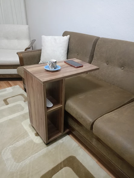 Tekerlekli Yan Sehpa Tekerlekli C Sehpa - 2