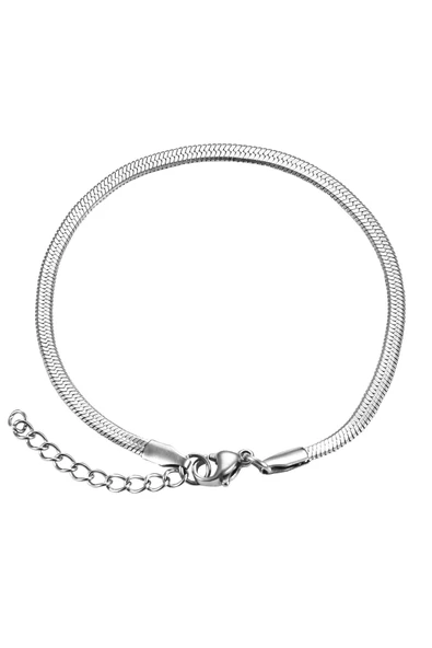 Kadın 316 L Kararmaz ve Paslanmaz Çelik Anti Alerjenik İtalyan Zincir Bileklik - Resim 2