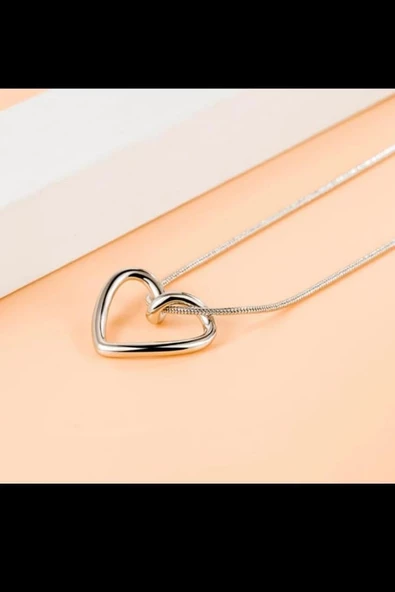 Kadın Vip Seri 316 L Paslanmaz Çelik Kalp Figürlü Kolye Stl - Resim 7