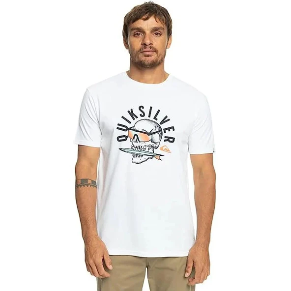 Quiksilver Rockin Skull Beyaz Erkek T-Shirt EQYZT07278-WBB0