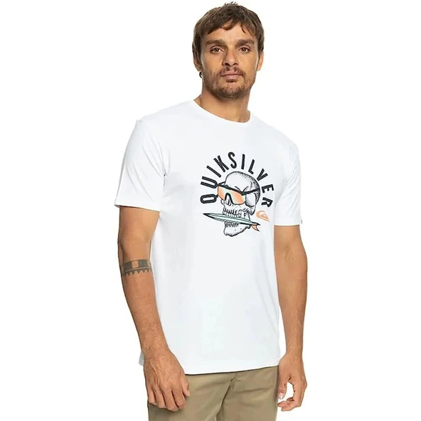 Quiksilver Rockin Skull Beyaz Erkek T-Shirt EQYZT07278-WBB0 - 4