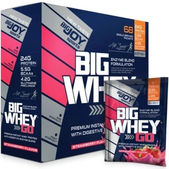 BigJoy Big Whey Protein 2244 Gr 68 Saşe Çilekli