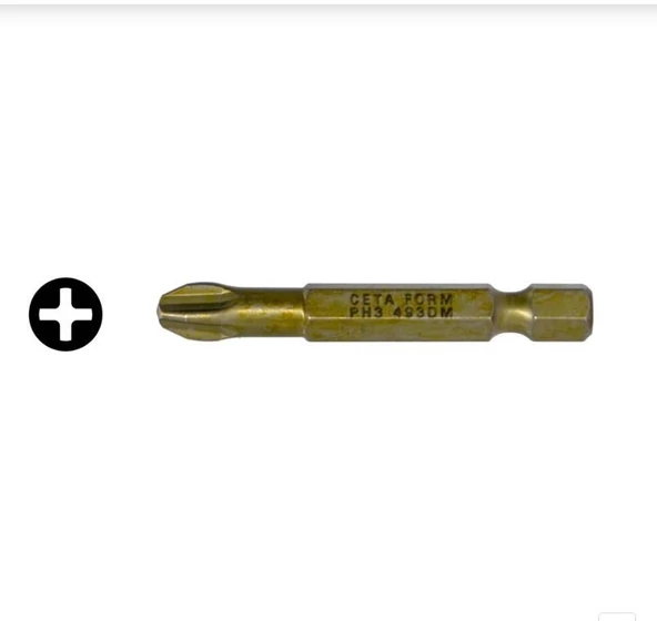 Ceta Form 1/4" DuraMAX Yıldız Bits Uç-PH3X50 mm-CETA CB/493DM