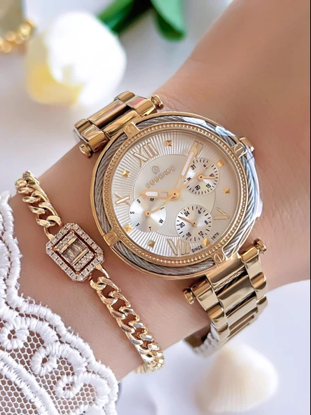 Essence İç Fonksiyonları Aktif Çelik Kordon Kararma Renk Atmaz Yapmaz Kadın Kol Saati BES69009FE.120 ürün görseli