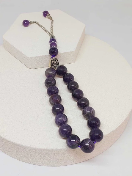 Ametist Taşı 17lik Efe Tesbih 12mm (51518) - 4