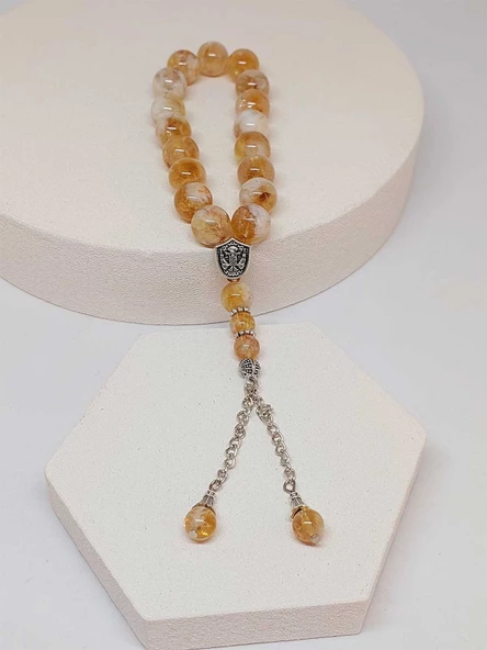 Sitrin Taşı 17lik Efe Tesbih 12mm (51522) - Resim 4