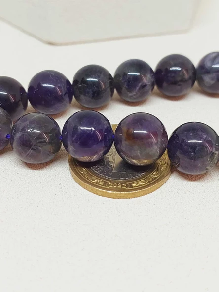 Ametist Taşı 17lik Efe Tesbih 12mm (51518) - 3