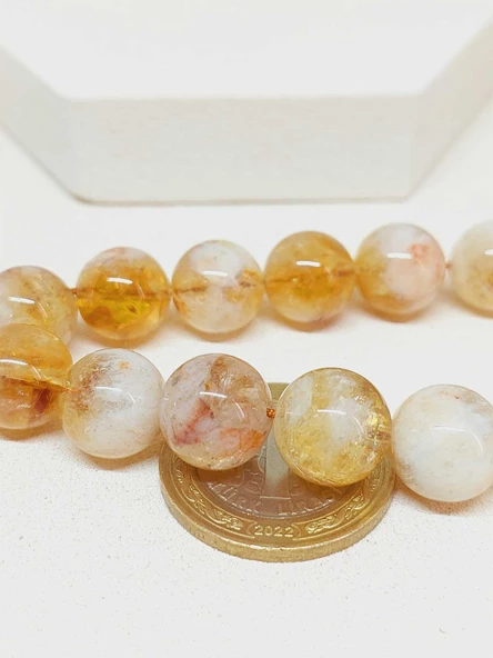 Sitrin Taşı 17lik Efe Tesbih 12mm (51522) - Resim 3