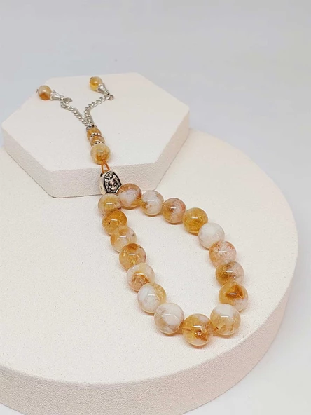 Sitrin Taşı 17lik Efe Tesbih 12mm (51522) - Resim 2