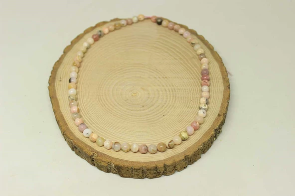 Bileklik Boy Pembe Opal Taşı Royal Quality Yarım Dizi 6mm ürün görseli 1