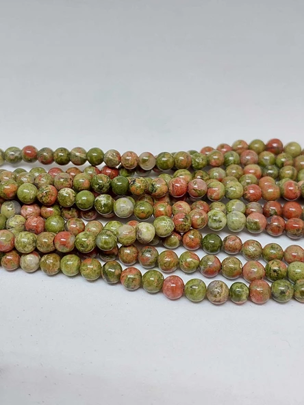 Bileklik Boy Unakit Taşı Yarım Dizi 4-4.5mm Aralığı (18CM UZUNLUĞUNDADIR)