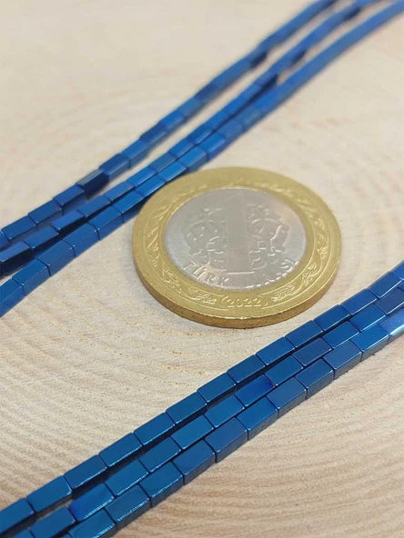 Bileklik Boy Hematit Taşı Dizi 2*4mm (49660) Yarım Dizi (17CM UZUNLUĞUNDADIR) - 2