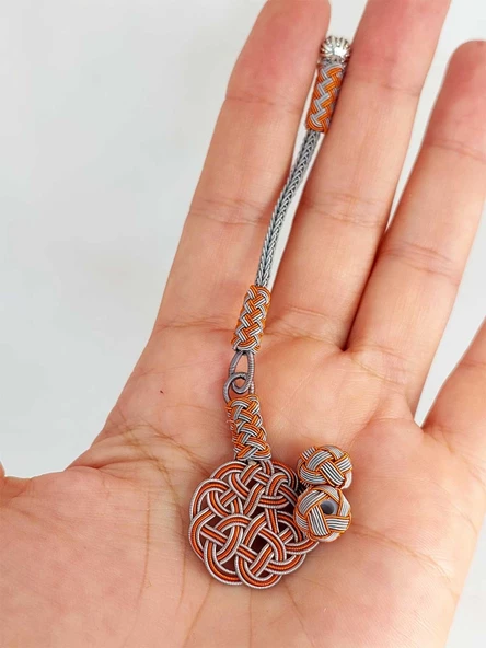 Bakır El İşi Kazaz Püskül & 2 Habbeli Takım (52020) ürün görseli