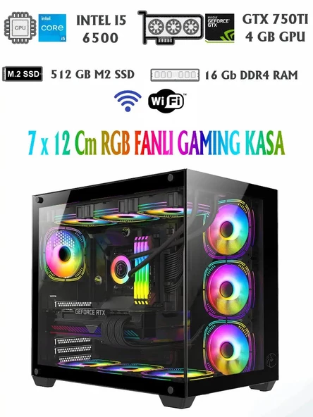 RAMTECH AQUARİUM X60 İ5 6500 / 16GB RAM / 512GB M2 / GTX 750Tİ 4GB EKRAN KARTI OYUNCU BİLGİSAYARI