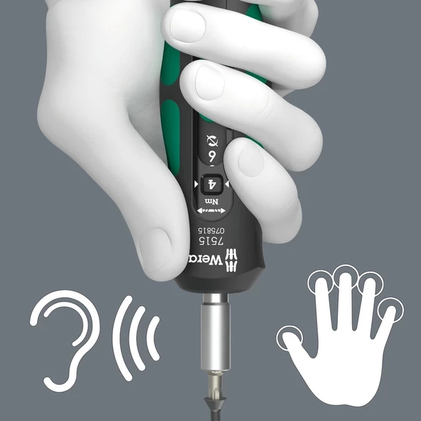 Wera 7515 Kraftform Safe-Torque Speed Torklu Tornavida, 2-6 Nm, 1/4" x 2.0 Nm x 3.0 Nm x 4.0 Nm x 5.0 Nm x 6.0 Nm x 147. - 6