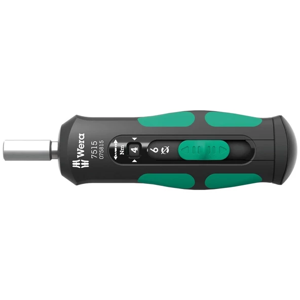 Wera 7515 Kraftform Safe-Torque Speed Torklu Tornavida, 2-6 Nm, 1/4" x 2.0 Nm x 3.0 Nm x 4.0 Nm x 5.0 Nm x 6.0 Nm x 147.
