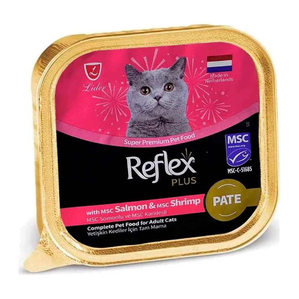 Reflex Plus Pate Somonlu Karidesli Kedi Konservesi 85 Gr ürün görseli 1