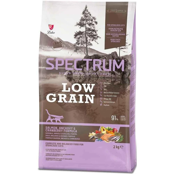 Spectrum Kısırlaştırılmış Kedi Maması Somonlu ve Yaban Mersinli 2 Kg