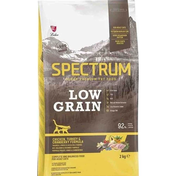 Spectrum Düşük Tahıllı Tavuk Hindi ve Yaban Mersinli Kedi Maması 2 Kg
