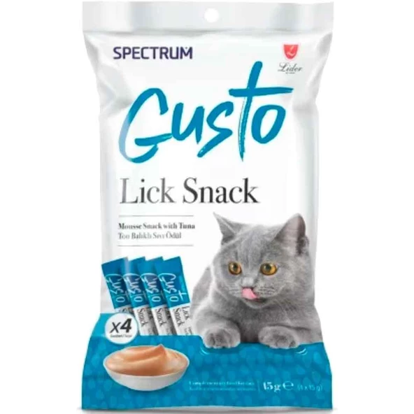 Spectrum Gusto Ton Balıklı Krema Kedi Ödül Maması 15 gr (4'lü)