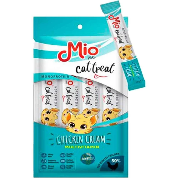 Mio Kedi Ödülü Krema Multi Vitaminli Tavuklu 4x15 Gr