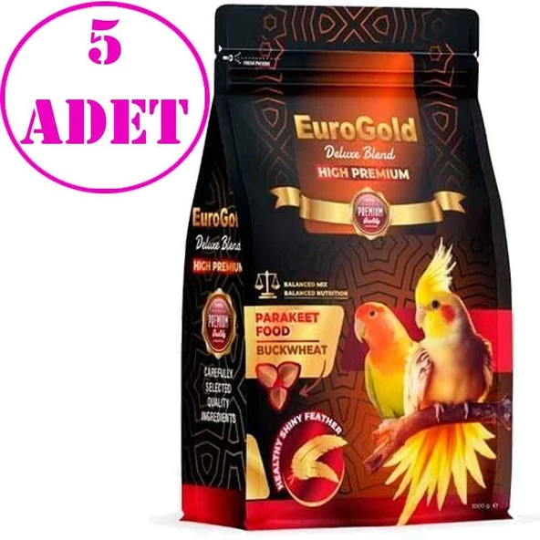 EuroGold Deluxe Blend Paraket Yemi Kara Buğday Katkılı 1 Kg 5 AD ürün görseli