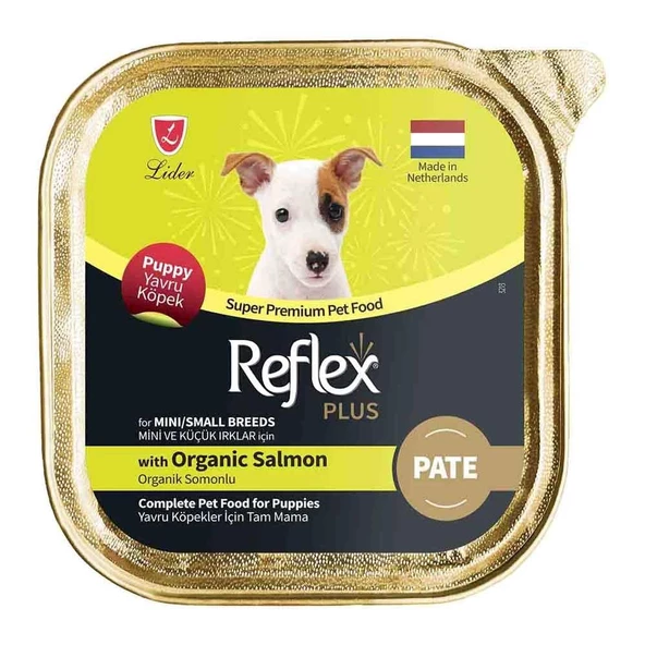 Reflex Plus Pate Organik Somonlu Mini ve Küçük Irklar İçin Yavru Köpek Konservesi 85 Gr