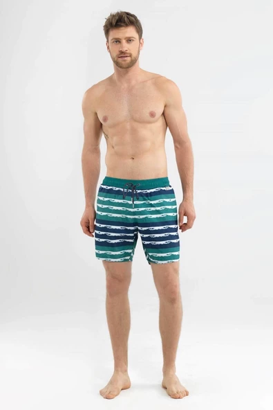 Blackspade Erkek Çizgili Şort Mayo - 4