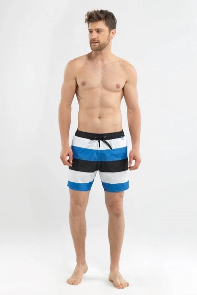 Blackspade Erkek Çizgili Deniz Şort Mayo - 4
