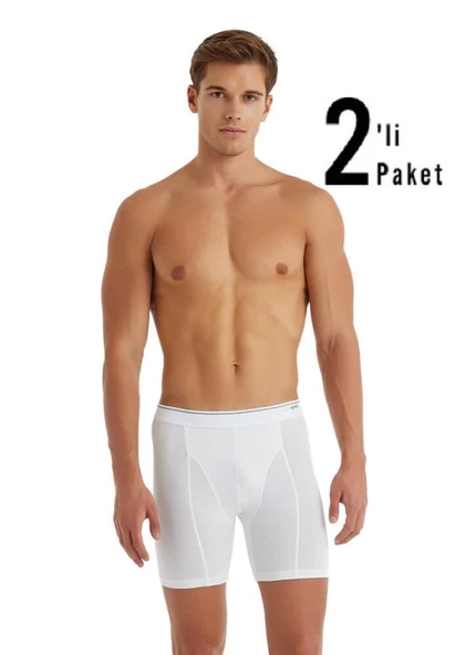 Blackspade 9216 2'li Paket Tender Cotton Erkek %92 Pamuk Uzun Retro Boxer - 6