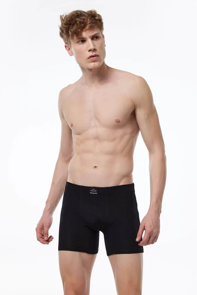 Malabadi 073 Erkek Likralı %95 Pamuk Uzun Boxer - Resim 4