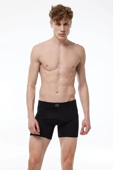 Malabadi 073 Erkek Likralı %95 Pamuk Uzun Boxer - Resim 2