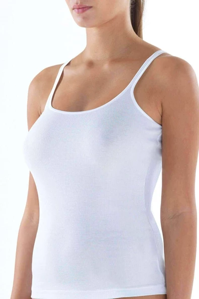 Blackspade Kadın %96 Organik Pamuk ( Cotton ) Ribana Fine Atlet - Resim 5