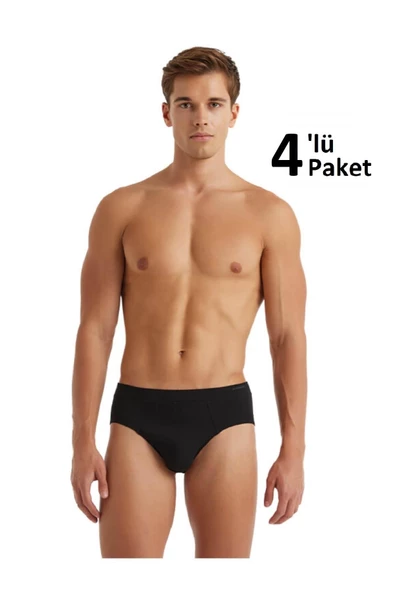 Blackspade 9625 Loose Fit %100 Pamuklu 4'lü Ekonomik Paket Erkek Slip - Resim 4