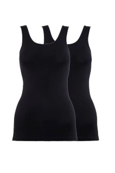 Blackspade 1590 2'li Paket Kadın %97 Pamuklu Kalın Askılı Atlet - 3
