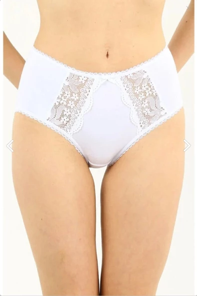 İmer 4100 Kadın Modal Dantel Detaylı Yüksek Bel Slip & Külot - Resim 3