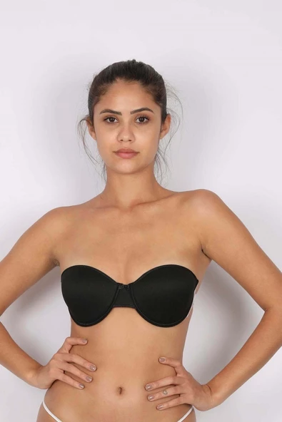 Moonlight 2138 Destekli Push Up Straplez Sırtı Şeffaf Sütyen - 9