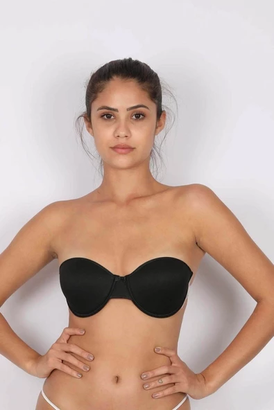 Moonlight 2136 Desteksiz Cup lı Sırtı Şeffaf Straplez Sütyen - Resim 12