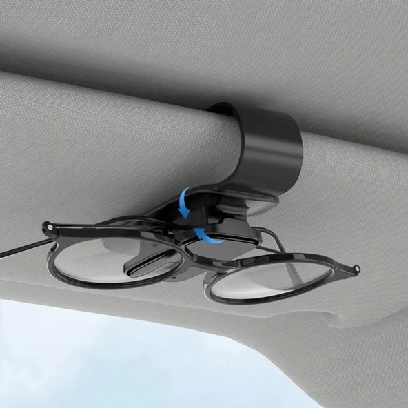 Polham Premium 3M Bantlı Mandallı Araç İçi Gözlük Tutucu, Torpido Üstü ve Güneşlik Uym Gözlük Tutucu - 4