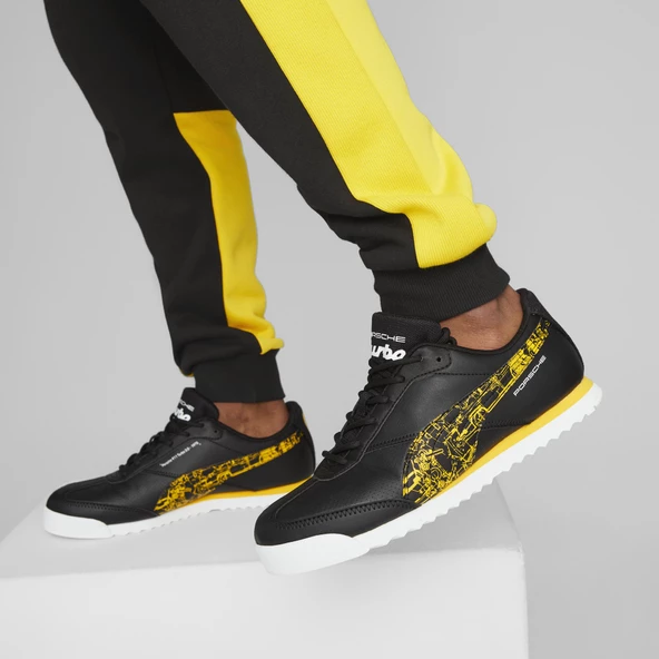 Puma PL Roma Via Porsche 307672-01 Erkek Spor Ayakkabı - 4
